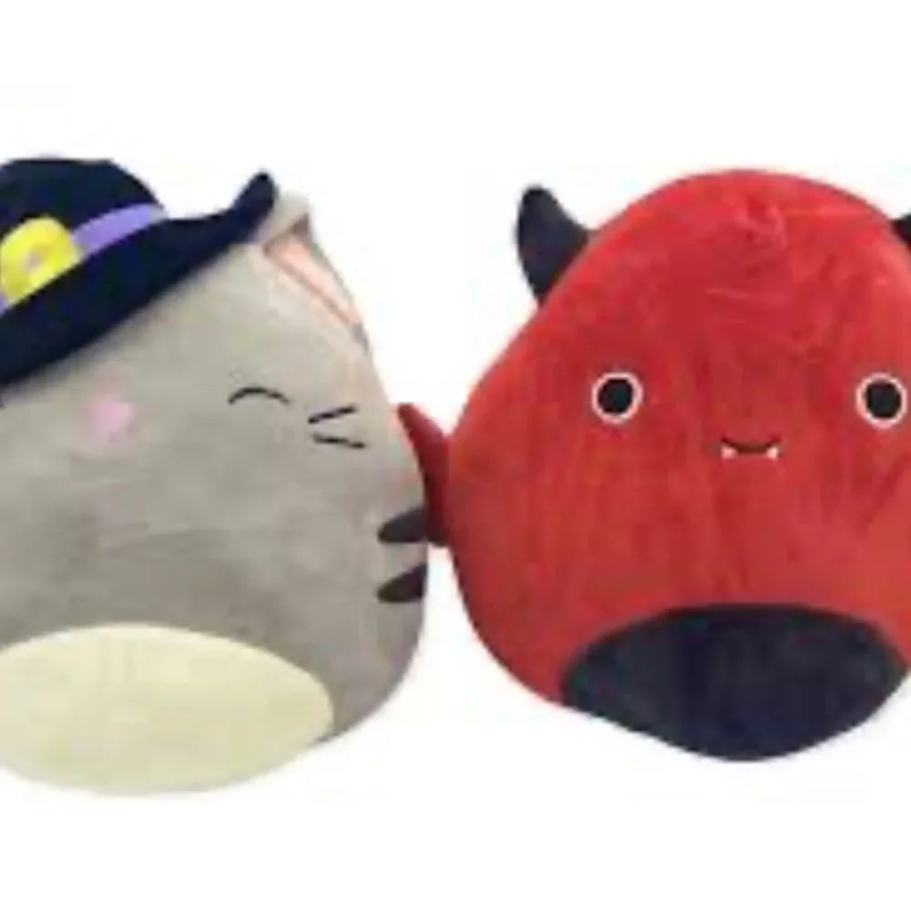 2021 Halloween Squishmallows 12” Flip A Mallows Tally Cat Witch/Dante Devil Bat.